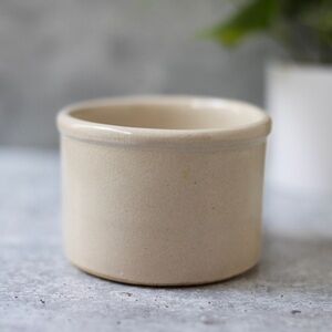 RRP Robinson Ransbottom Pottery Roseville OH Stoneware 1 PT Low Jar Crock VTG